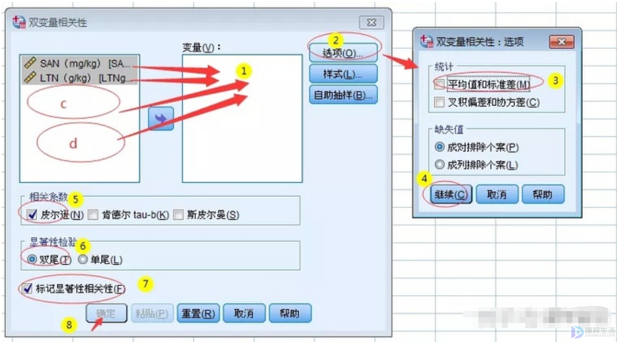 pearson相关性分析公式