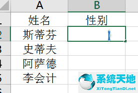 excel的性别(excel怎么设置性别公式)